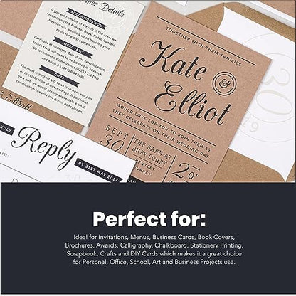 Kraft Cardstock Thick Paper 50 Sheets (50 Count)