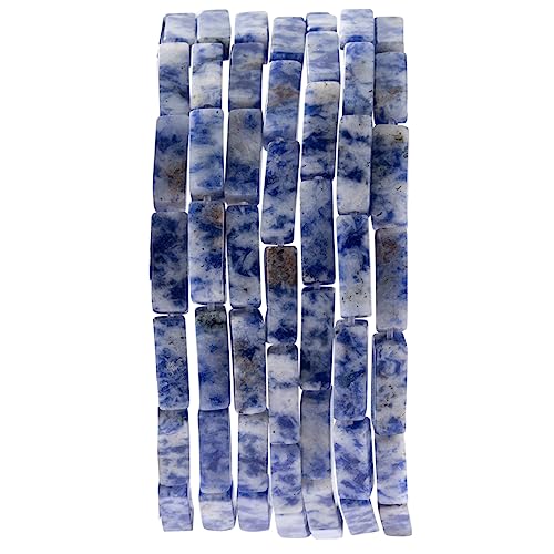 Natural Blue Sodalite Rectangle Tube Beads 4x13mm 38cm (28 Count)