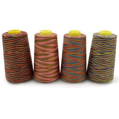 4 Cones of 3000 Yards Each Spool Thread for All Purpose