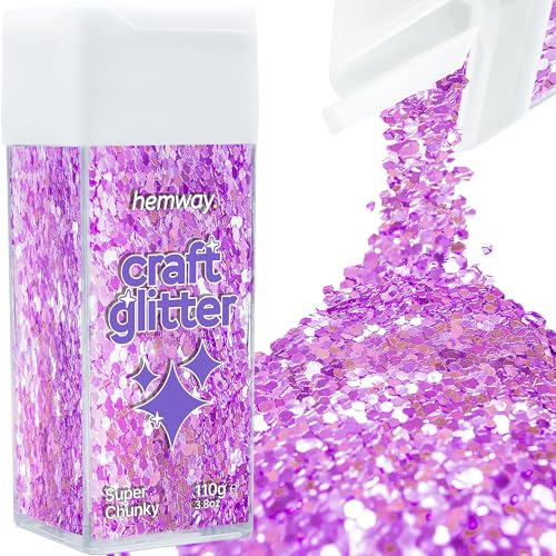 Craft Glitter Shaker Lavender Purple 110g Super Chunky (3.9 Ounce)