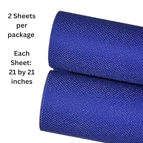 2 Sheets of Royal Blue 14 Count Aida Cloth