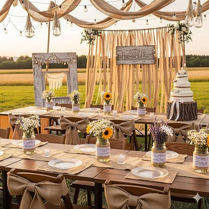 Natural Jute Burlap Ribbon (30 Foot)