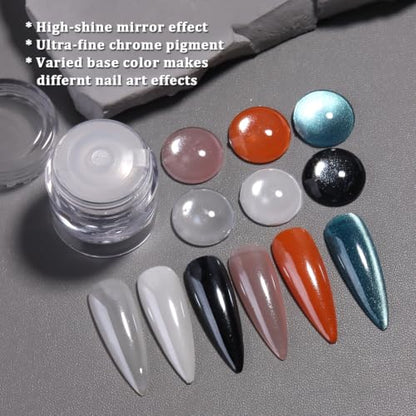 Glaze White Chrome Nail Powder