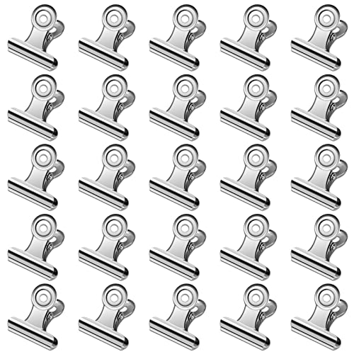 30 Pack Bulldog Clips 0.87 Inch Small Hinge Paper Clips (30 Count)
