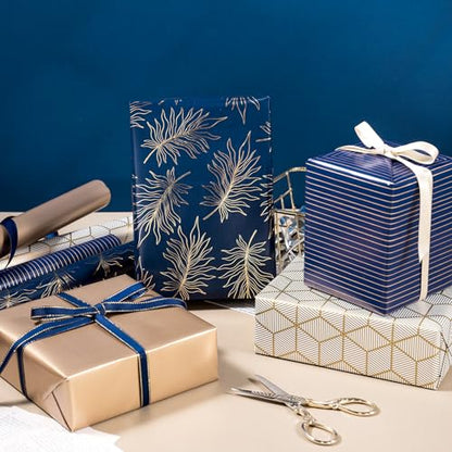 30 Inch Navy Wrapping Paper (100 Sq Ft)