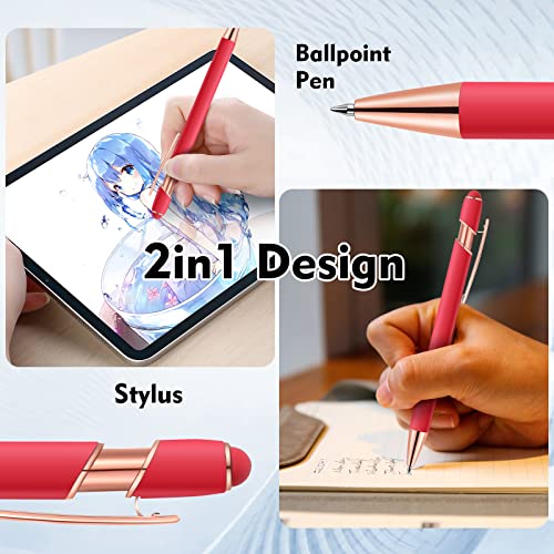 12 PCS 2 in 1 Stylus Ballpoint Pen with Stylus Tip (24 Count)