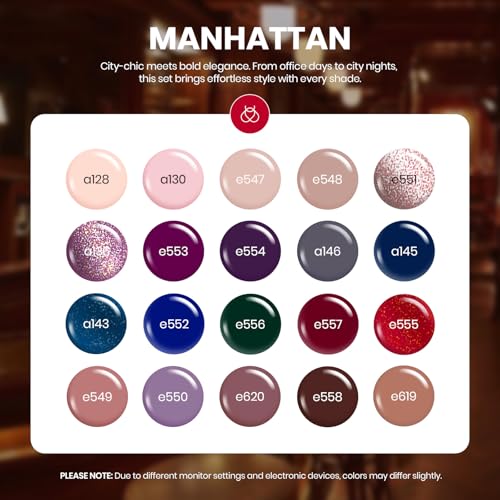 Beetles Gel Nail Polish Set Manhattan Collection 20 Colors Gel Polish