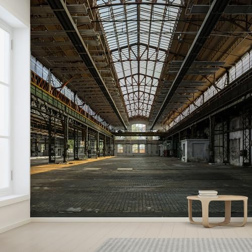 Industrial Interior of an Old Factory Building Removable Wall Mural
