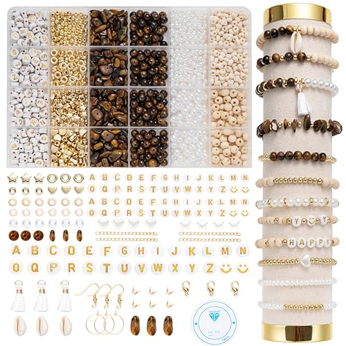 Jewelry Making Supplies Kit Natural Stone Beads for Irregular Natural Stone with for DIY Craft Bracelet Necklace Earrings for Adults
