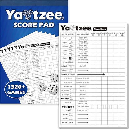 110 Sheets Score Pad for Yahtzee (110 Count)