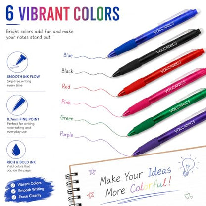 Retractable Erasable Gel Pens (24 Count)
