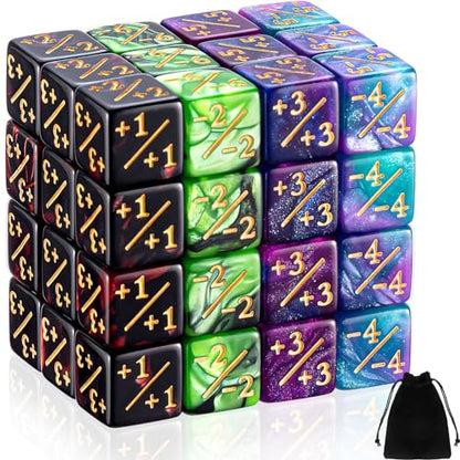 48 Pcs Pieces D6 Dice Counters with 2 Bag