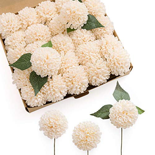 Pink Cream Artificial Dahlias (25 Count )