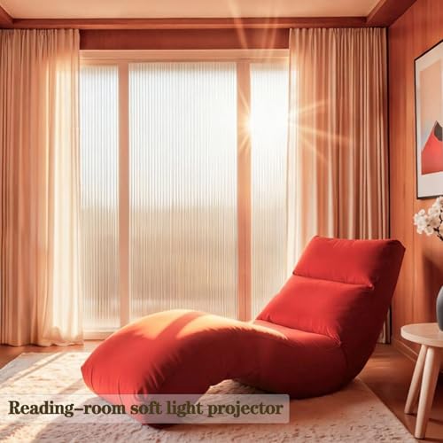 Reeded Glass Privacy Film Frosted Window Cling Window Privacy Film 3D Decor UV Blocking Heat Control Static Cling Vinyl No Glue Removable Cover for Bathroom Living Room Office