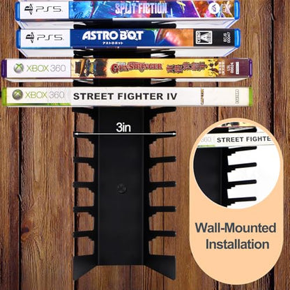 4 Pack Video Game Case Storage Wall Mount (144 Count)