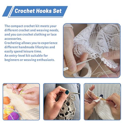 Crochet Hook Set 90 Pcs Crochet Needles Kit Ergonomic Soft Grip Handles