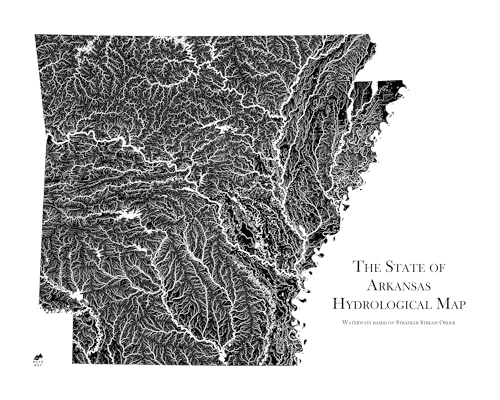 Hydrological River Map of Arkansas
