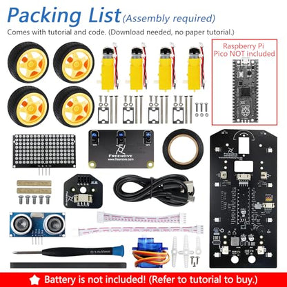 4WD Car Kit for Raspberry Pi Pico
