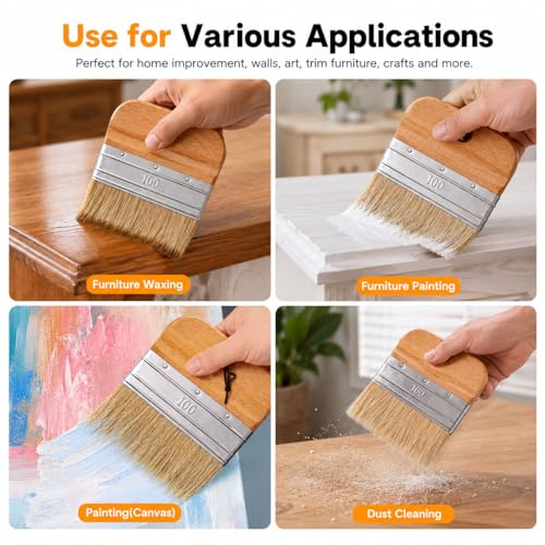 4 Inch Flat Paddle Paint Brush