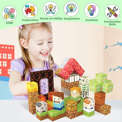 100pcs Magnetic Blocks for Kids 3+ (100 Count)
