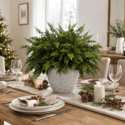 10 Pcs 17 Inches Christmas 2 Color Cypress Branches (10 Count)