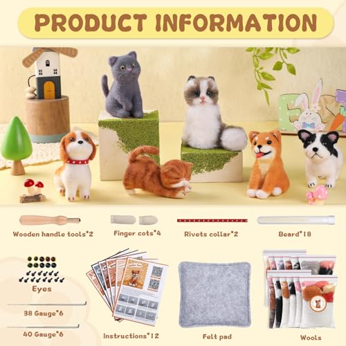 12 Pcs Needle Felting Kit
