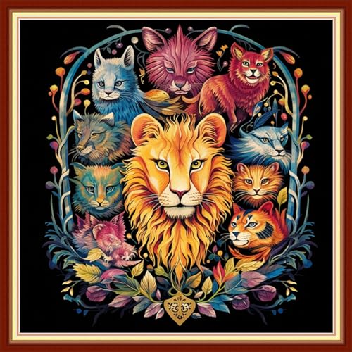 Stamped Cross Stitch Kits Full Range of Embroidery Needlework Starter Kits for Beginners Adults 11CT Embroidery Patterns Art Crafts DIY Needlepoint Kits