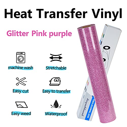 Glitter Purple Pink Heat Transfer Vinyl HTV Rolls