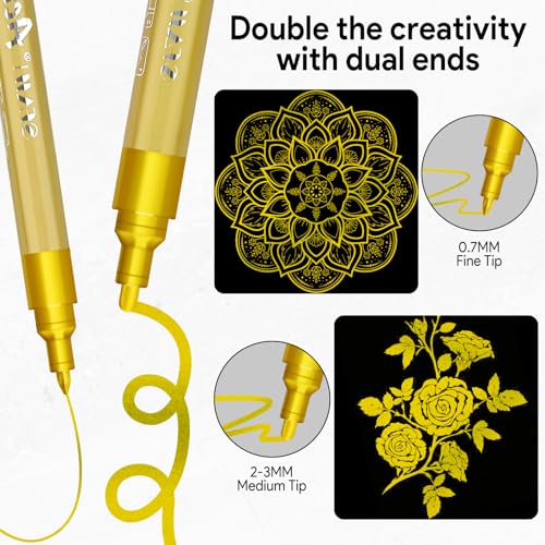 Acrylic Gold Paint Pens 2 (8 Count)