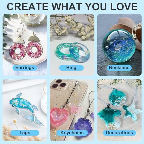 UV Resin 1000g High Gloss Clear Hard Resin for Jewelry Making (35.27 Ounce)