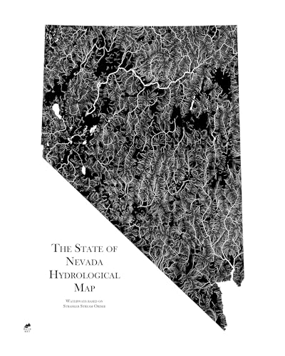 Hydrological River Map of Nevada