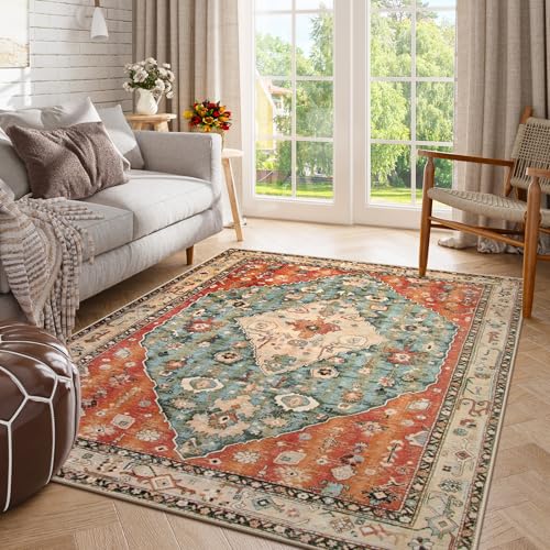 Felice Boho Tribal 4x6 Washable Rugs for Bedroom