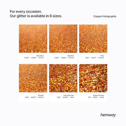 Resin Glitter Copper Holographic 100g Extra Chunky (3.5 Ounce)