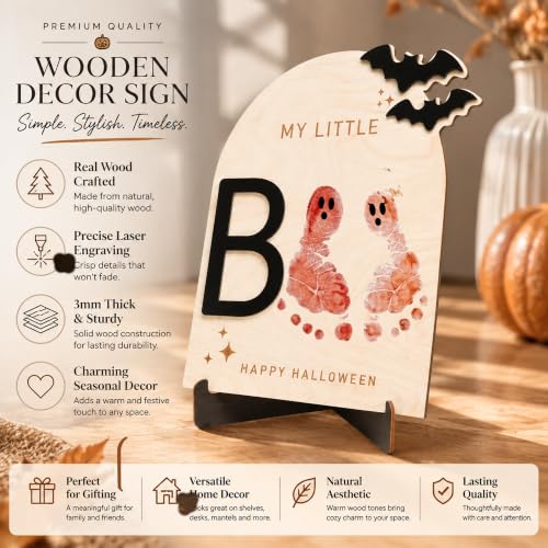 First Halloween Footprint Craft