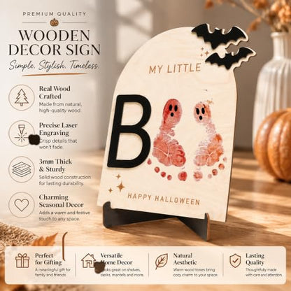 First Halloween Footprint Craft