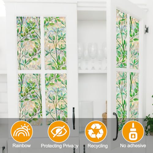 Privacy Window Films Stain Glass Cling No Glue Anti