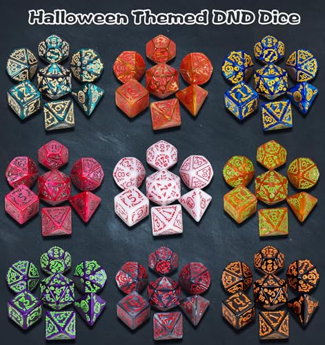 Holiday Theme Polyhedral Role Playing Dice with Pouch (182 Count)