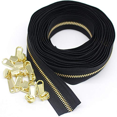 5 Metal Zippers by The Yard Bulk 4 Yards