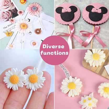 2Pcs Chrysanthemum Flower Silicone Mold for Fondant Cake Decorating