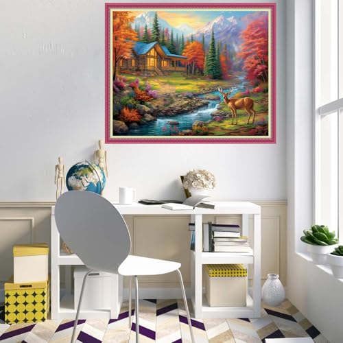 Cross Stitch Stamped Full Embroidery Kits DIY 11CT Cotton Thread Printed DIY Needlepoint Kits Craft Needlework Set Cross