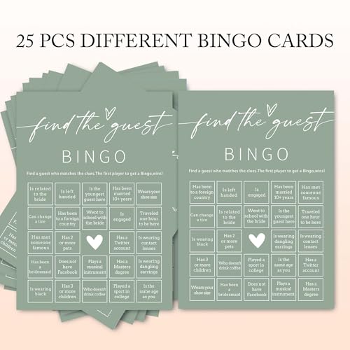 Bridal Shower Games Cards (25 Count)