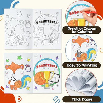 Basketball Coloring Books for Kids (24 Count)