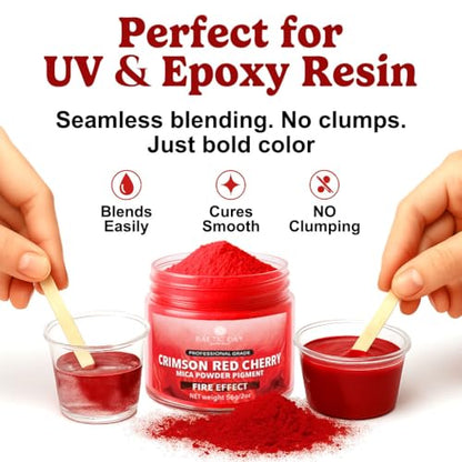Crimson Cherry Red Mica Powder 2 oz (2 Ounce)