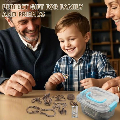 12Pcs Brain Teaser Puzzles for Adults and Teens (12 Count)