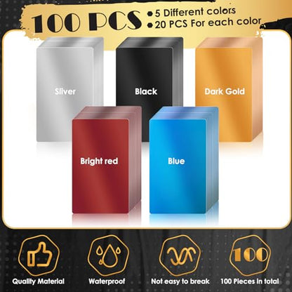 100Pcs 0.45 Metal Business Cards Aluminum Laser Engraving Blanks