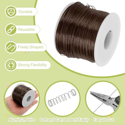 20 Gauge Anodized Aluminum Craft Wire 771 Ft 0.8mm Brown