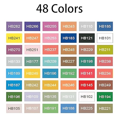 Fine&Soft Tip Acrylic Paint Markers Pen Set (48 Count)