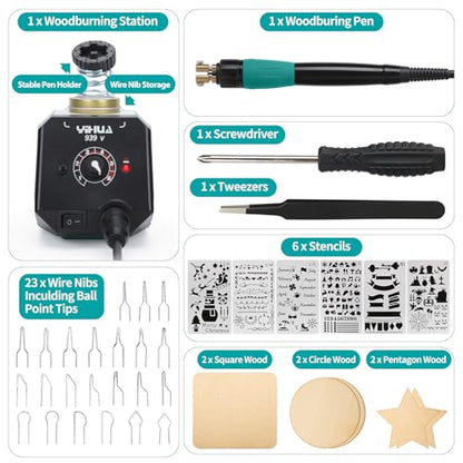 939 V Wood Burning Pen Wood Burning Kit with 23 Wire Nibs