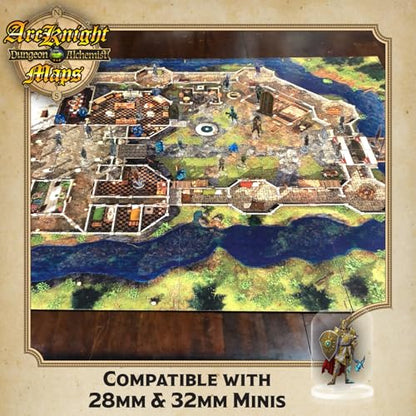 The Noble's Keep Roleplaying D&D Battle Map; 16 Modular RPG Maps in 8 Double