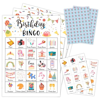 Birthday Party Bingo Game Cards (33 Count)
